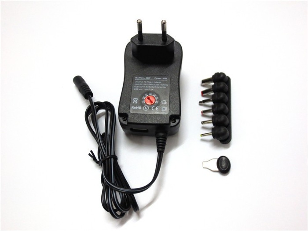 Adattatore di alimentazione multi tensione 30W 3v 4.5v 5v 6v 7.5v 9v 12v hq - 6