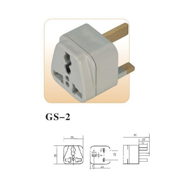 Universal US to UK Electrical AC Wall Plug Adapter gb plug to european , 1a 250vac jr international - 4