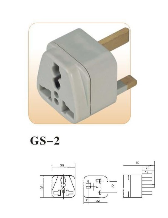 Adaptador electrico enchufe europeo hacia enchufe ingles lle929 adaptador convertidor jr international - 4