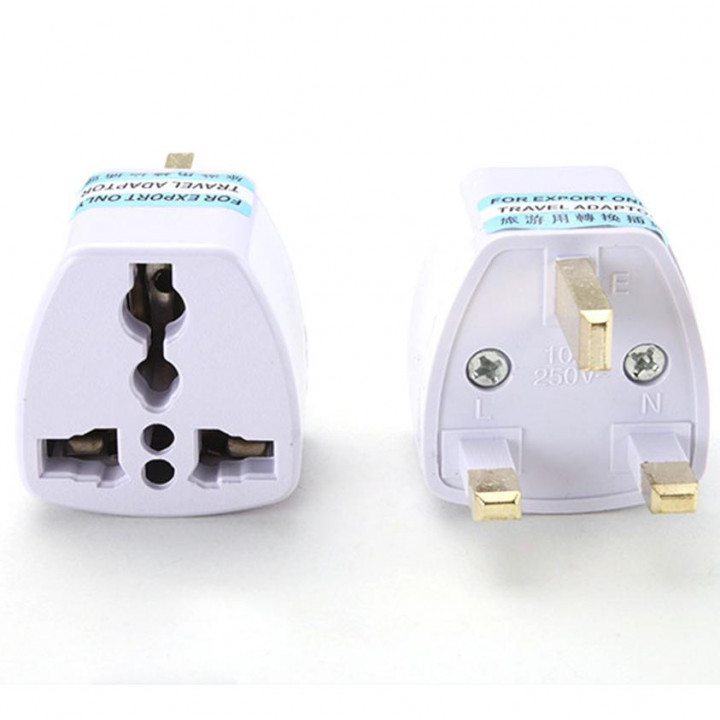 Universal US to UK Electrical AC Wall Plug Adapter gb plug to european , 1a 250vac jr international - 6