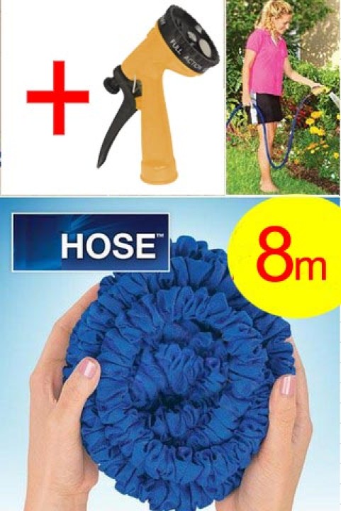Flexibler schlauch gartenschlauch x 7.5m + multifunktions-4 jets spritzpistole  einziehbare fährt xhose eigenen hausgarten xhose