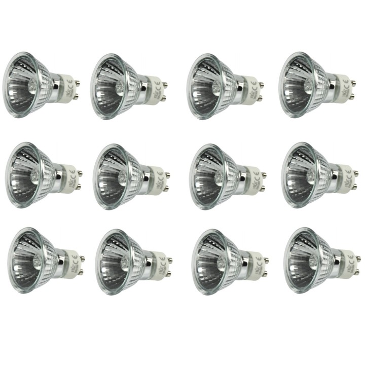 10 lampes 230v 50w gu10 40° ampoule twistline alu 2000 heures eclairage lumiere