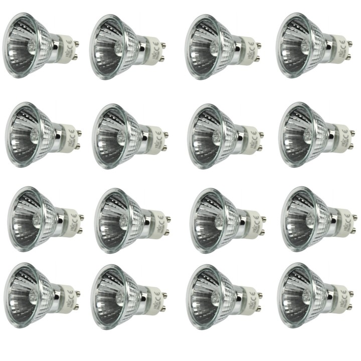 10 lampes 230v 50w gu10 40° ampoule twistline alu 2000 heures eclairage lumiere