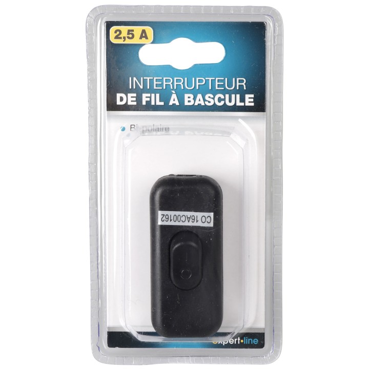 Interrupteur bipolaire noir 2.5a 2 fils 485391 cogex - 2