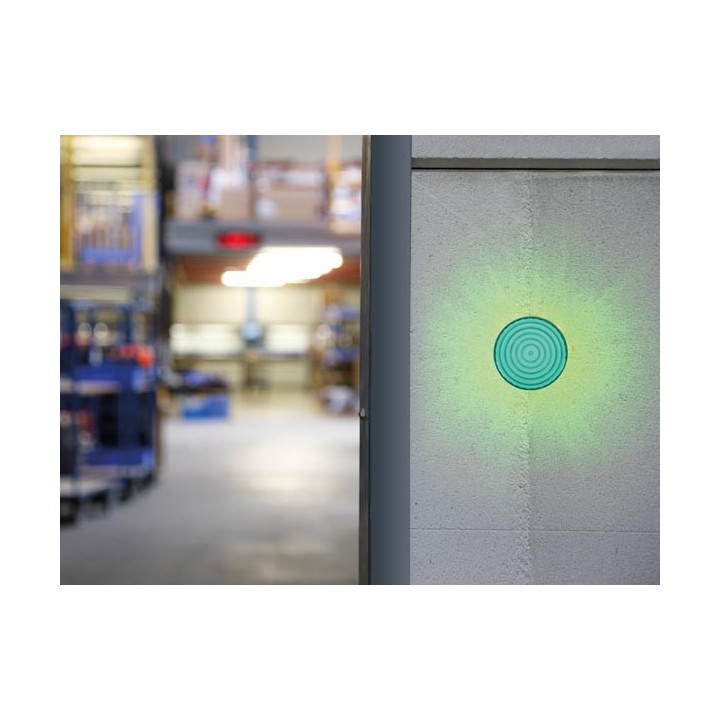 Flash alarme stroboscope electronique 15 LED 6v 12v couleur vert haa100g ø100x80mm haa100gn