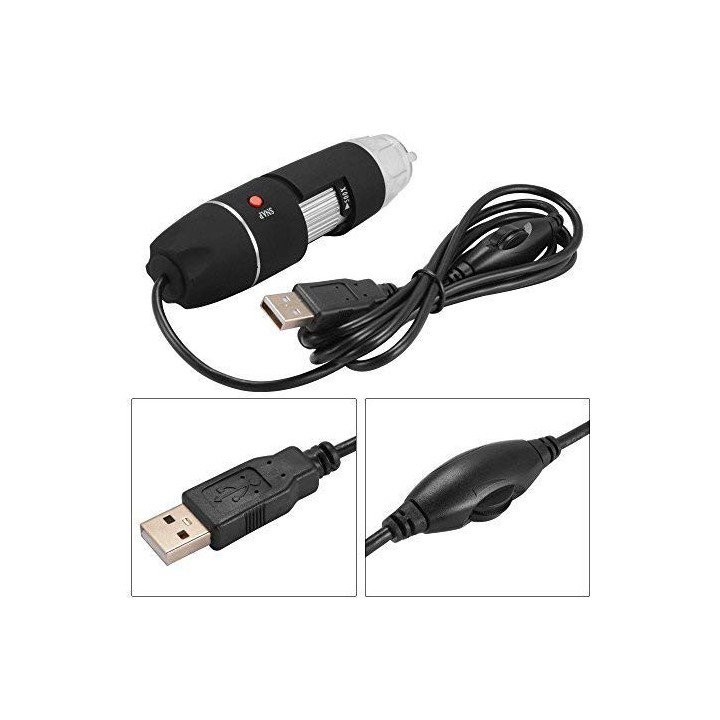 500X microscope électronique Zoom optique 8 LED USB Microscope Digital pour Science