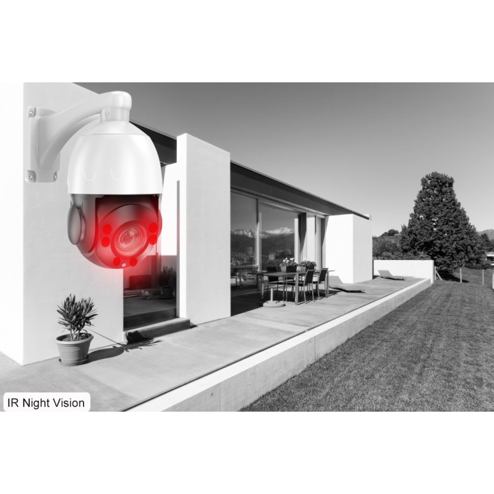 Video dome PTZ IP POE hd 8mp wireless ZOOM 200X SD port 256gb ONVIF IMX415 Dahua