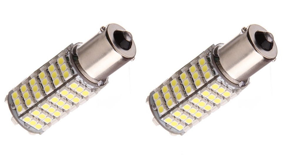 2 x 12V led-Lampe 6w 7W Auto ba15s 120 3528 1210 smd weißen Leuchtfeuer jr international - 1