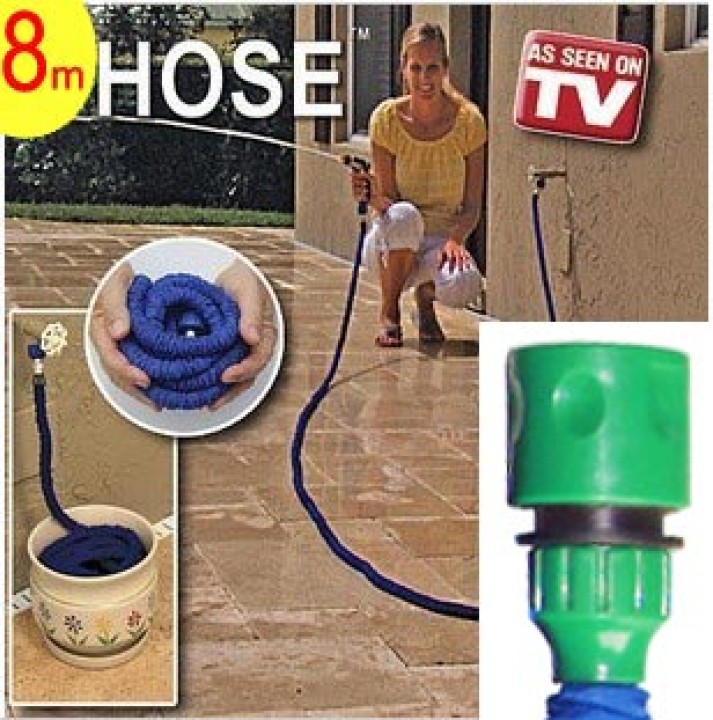 Extensible hose watering hose 25 feet retractable retracts xhose own home garden xhose - 1
