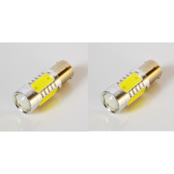 2 x 1156 ba15S s25 7.5w cob car led lamps tail brake headlight fog turn signal bulbs replace hid xenon jr international - 2