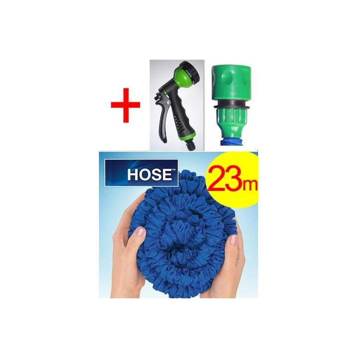 Extensible hose watering hose 75 feet  4 jets spray gun retractable retracts xhose own home garden xhose - 8