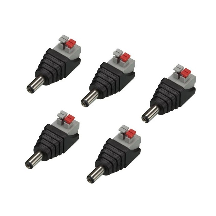 Netzstecker 2,1 mm Stecker auf 2-Pin-Anschluss Feder 5 Stück cd032 velleman - 1