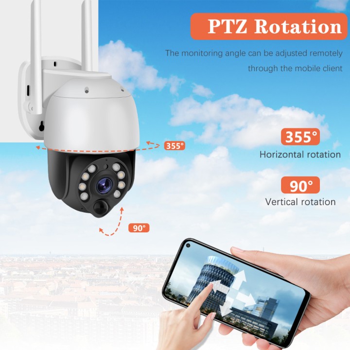 Caméra Video Surveillance extérieure 3mp/4G avec batterie Wifi et carte Sim GSM à énergie solaire