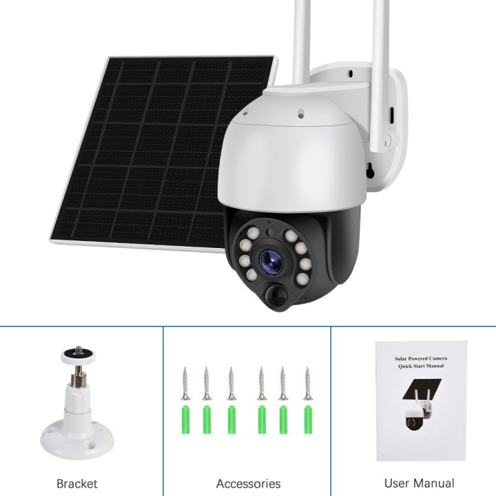 4G Sim Karte Outdoor 3MP Kamera Wifi Batterie Solarbetriebener GSM Home Security Schutz Cctv Videoüberwachung Wireless