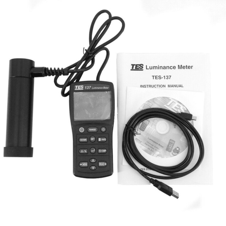 Leuchtdichtemessgerät TES-137 Duales 4-stelliges LCD-Display tes137 Helligkeitstester Luxmeter