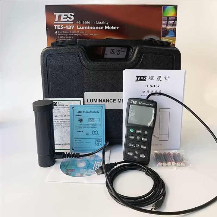 Luminance Meter TES-137 Dual 4 Digit LCD Display tes137 Brightness Tester Lux Meter