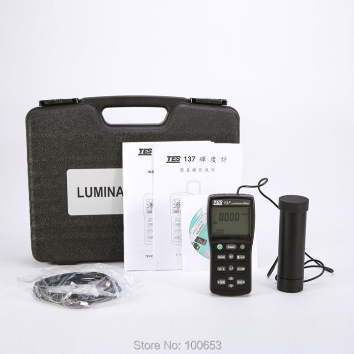 copy of Luminance Meter TES-137 Dual 4 Digit LCD Display tes137 Brightness Tester Lux Meter