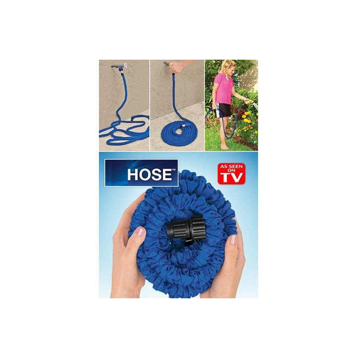 Extensible hose watering hose 75 feet  4 jets spray gun retractable retracts xhose own home garden xhose - 1