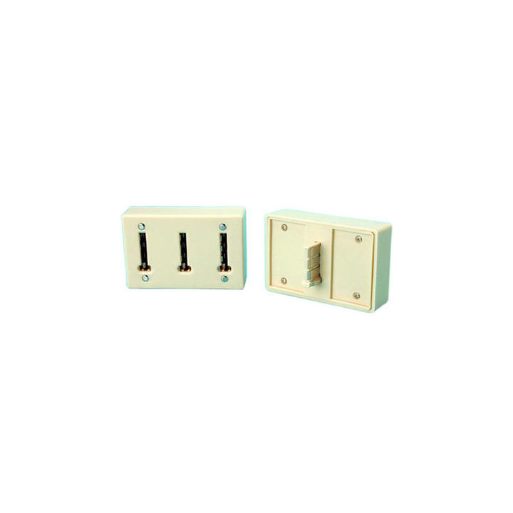 Presa tripla telefono francese ylfr19 multiprese accessori elettricita' jr international - 1