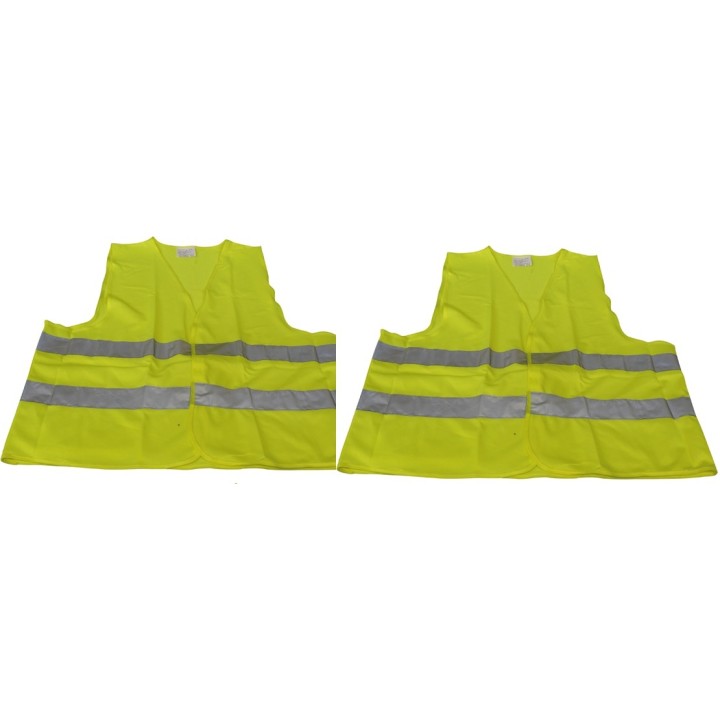 2 reflective vest size xl 471 class 2 in yellow vests visibility road safety improvement jr international - 1
