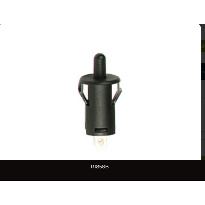 Botón de apagado en negro 1a 250v r1858b