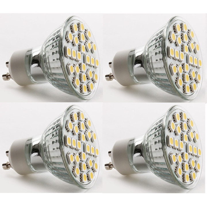 4 gu10 led lampadina 5w 24 smd 5050 bianco caldo lampadina spot 220v 230v 240v consolidata bassa illuminazione luce jr internati
