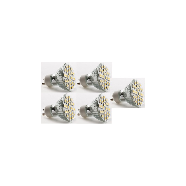 5 gu10 bombilla led de 5w 24 smd 5050 bombilla blanca cálida 220v 230v 240v lugar consolidado iluminación con poca luz jr intern