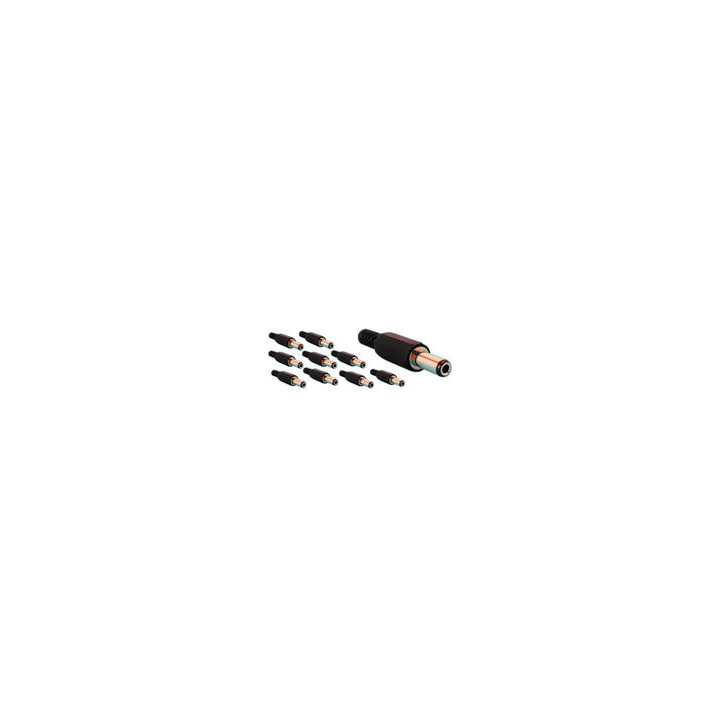 Spina d'alimentazione maschia 2.1x5.5x14mm (10 pezzi) spina spine prese alimentazione presa elettrica velleman - 1