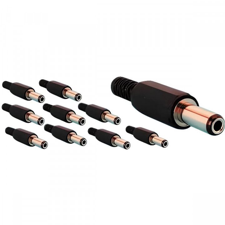 Clavija de alimentacion macho 2.1x5.5x14mm (10 unidades) camaras conectores