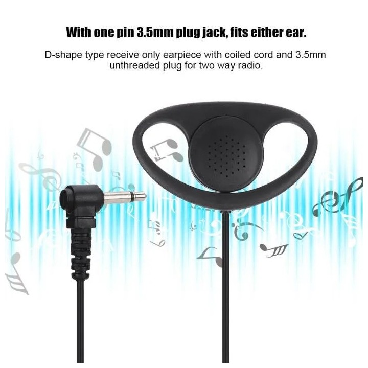 Auricolare per talkie walkie t434, t446, t5w talkie walkie
