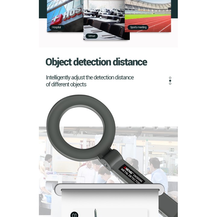 Professional Metal Detector DM3004A Handheld Pointer Alarm High Sensitivity Scanner