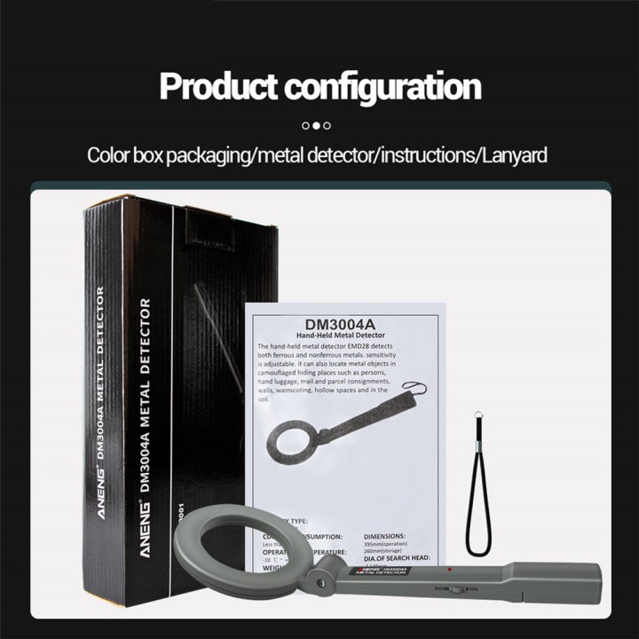 Professional Metal Detector DM3004A Handheld Pointer Alarm High Sensitivity Scanner