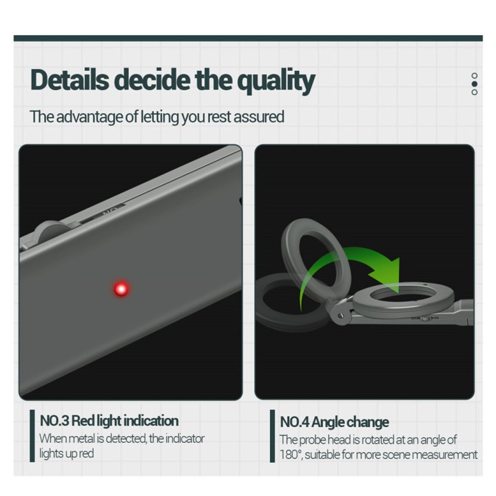 Professional Metal Detector DM3004A Handheld Pointer Alarm High Sensitivity Scanner