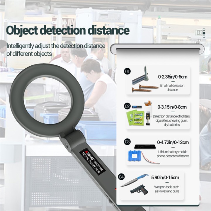 Professioneller Metalldetektor DM3004A Handheld Pointer Alarm Hochempfindlicher Scanner