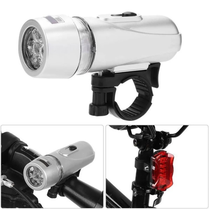 Kit eclairage led ebl ebl10 bicyclette velo lumiere 5 leds blancs 5 leds rouges perel