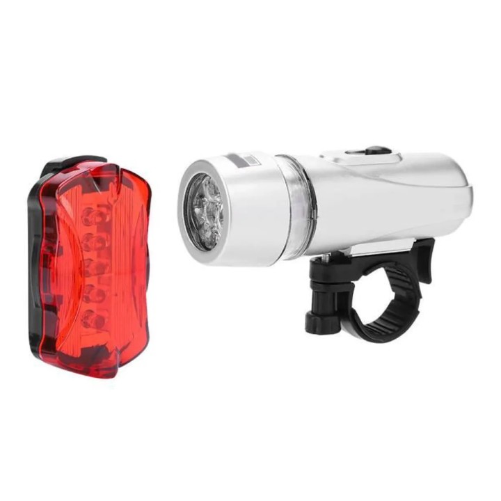 Led iluminación kit ebl ebl10 bicicleta la luz 5 led blanco 5 leds rojos perel