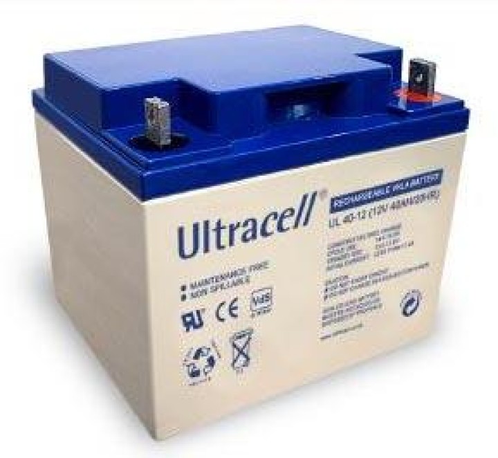 Bateria recargable 12v 40ah ul38 12 acu plomo gel solar acumulador 35ah 38a 38ah 40a ultracell - 1