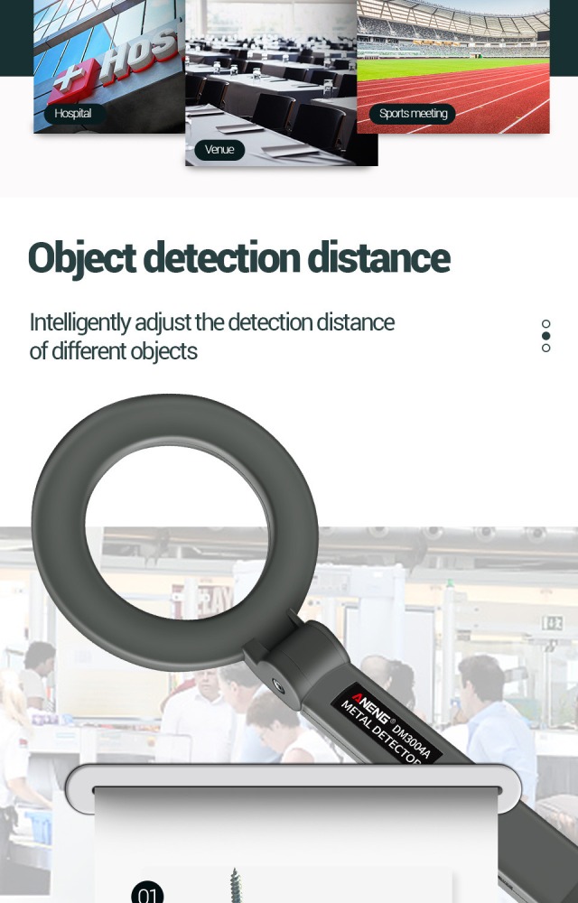copy of Professional Metal Detector DM3004A Handheld Pointer Alarm Scanner ad alta sensibilità