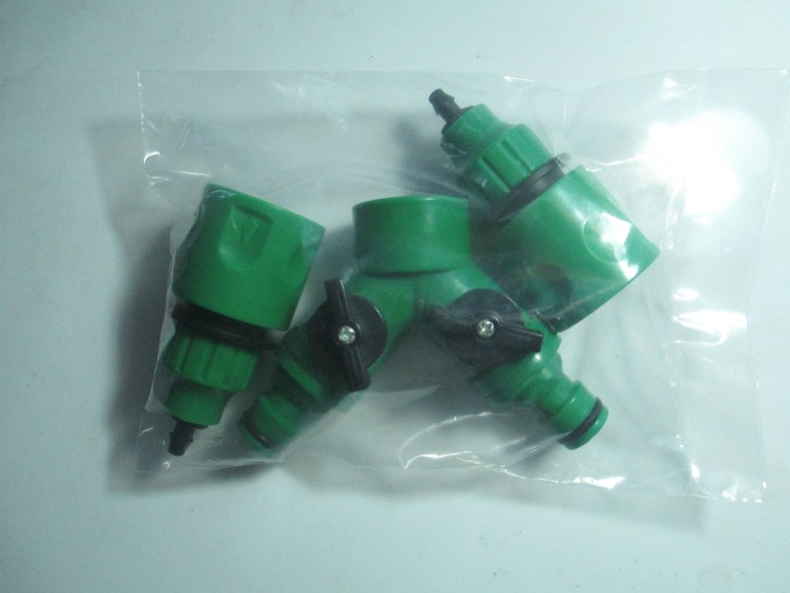 1/4' barbed connector two ways from hose drip irrigation garden water connectors xhose - 2
