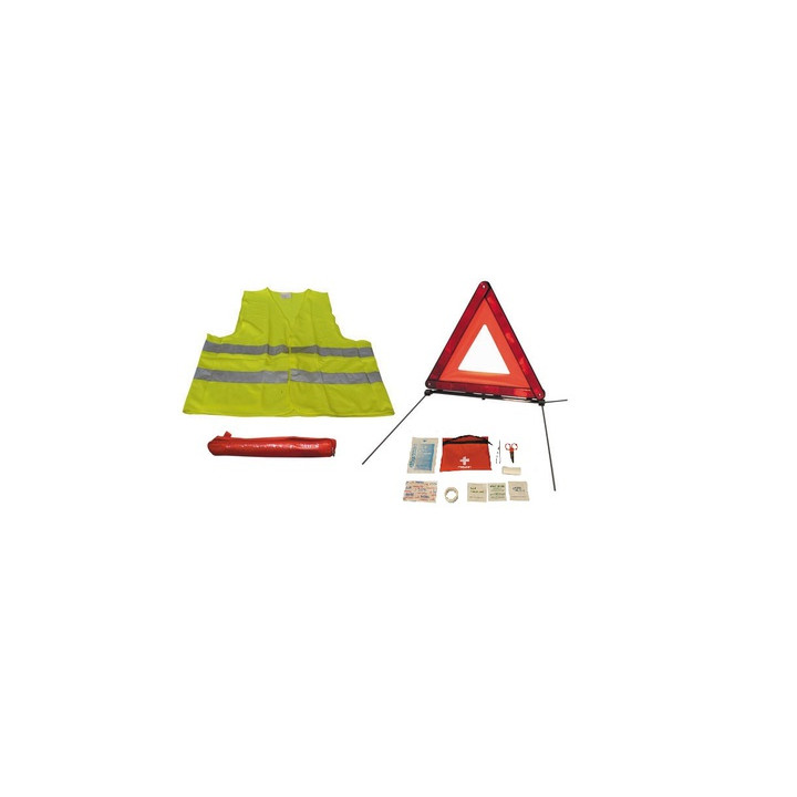 Road safety kit r27 en11 warning triangle + reflective vest xl 471 in this jr international - 1
