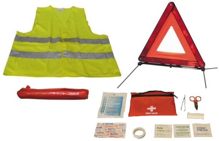 Road safety kit r27 en11 warning triangle + reflective vest xl 471 in this jr international - 1