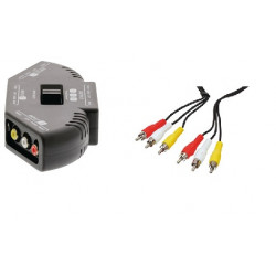 3 fach audio video umschalter + cable3rca jr international - 12