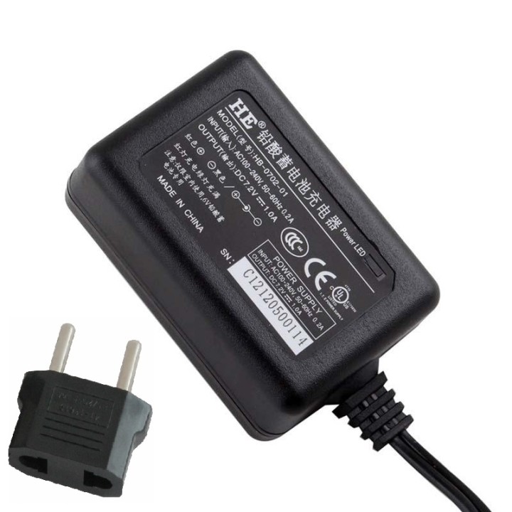 7.2vcc ladegerät 220v 110v 0.5a 6v 1a 6w akku akku motorrad 1a 12a hb-0702 jr international - 2