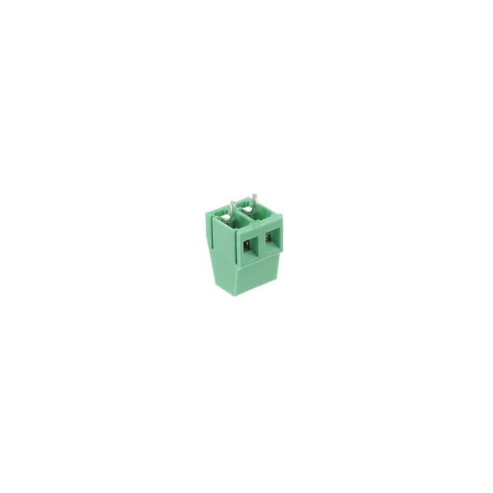 Professionelle grüne klemme 2-polig 10a 300v 5mm schritte kontakte: 0,8 x 1,0 mm velleman - 2
