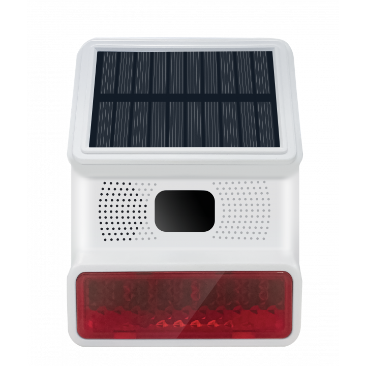 Sirena de alarma antirrobo WiFi 433MHz Flash de luz estroboscópica solar inalámbrica para exteriores