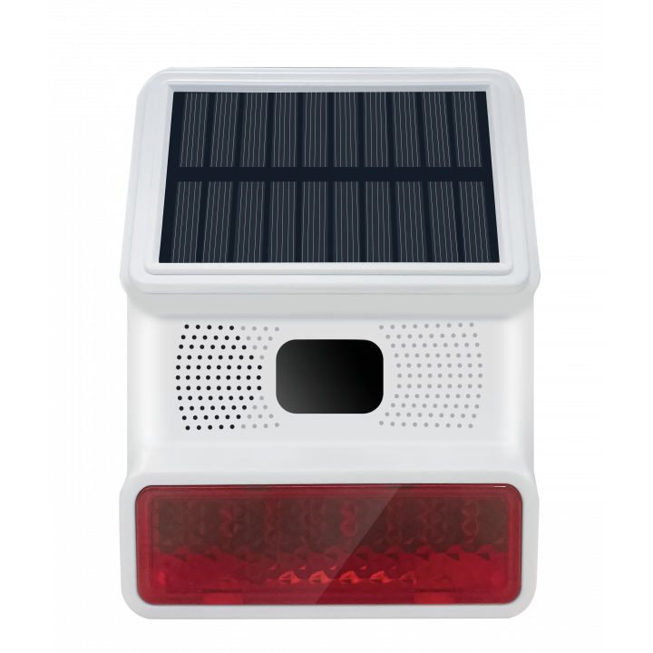 WiFi Burglar Alarm Siren 433MHz Wireless Outdoor Solar Strobe Light Flash