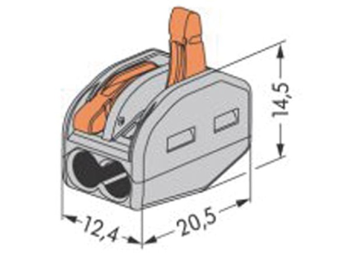 Terminal de conexión 2 x 0,08 y 4 mm para conductores rígidos o grises velleman - 2