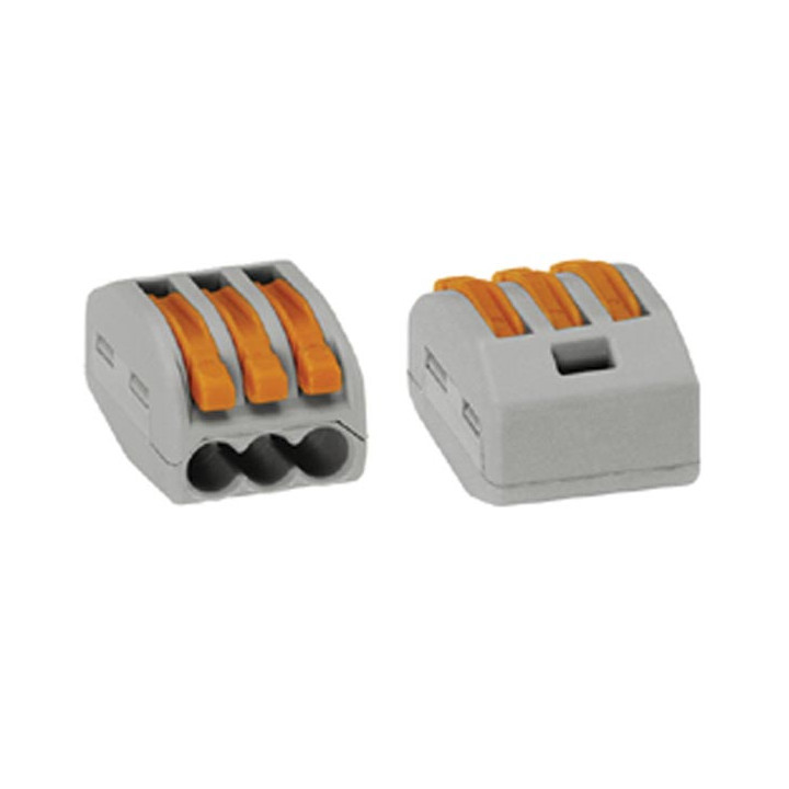 Connection terminal 3 x 0.08-4mm for rigid conductors or gray velleman - 3