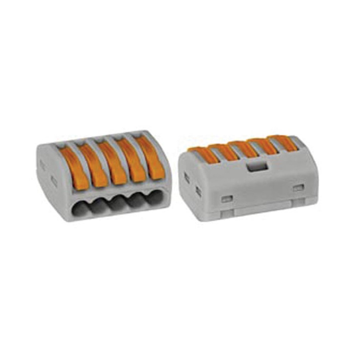 Terminale di collegamento 5 x 4 mm 0,08 per conduttori rigidi o grigio img - 3