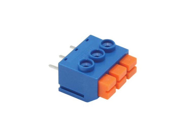 Connettore rapido blu per montaggio su circuito stampato - 3 piombo passo rif 5 millimetri: screw03slb velleman - 2